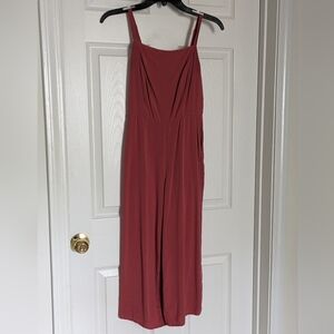 Old Navy Women’s Wide Leg Jumpsuit Size Small Dark Salmon Pink with Pockets